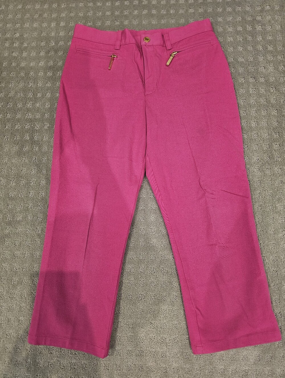 Lauren Jeans Co Ralph Lauren Cropped Jeans Women’s 4 Pink Gold Zips